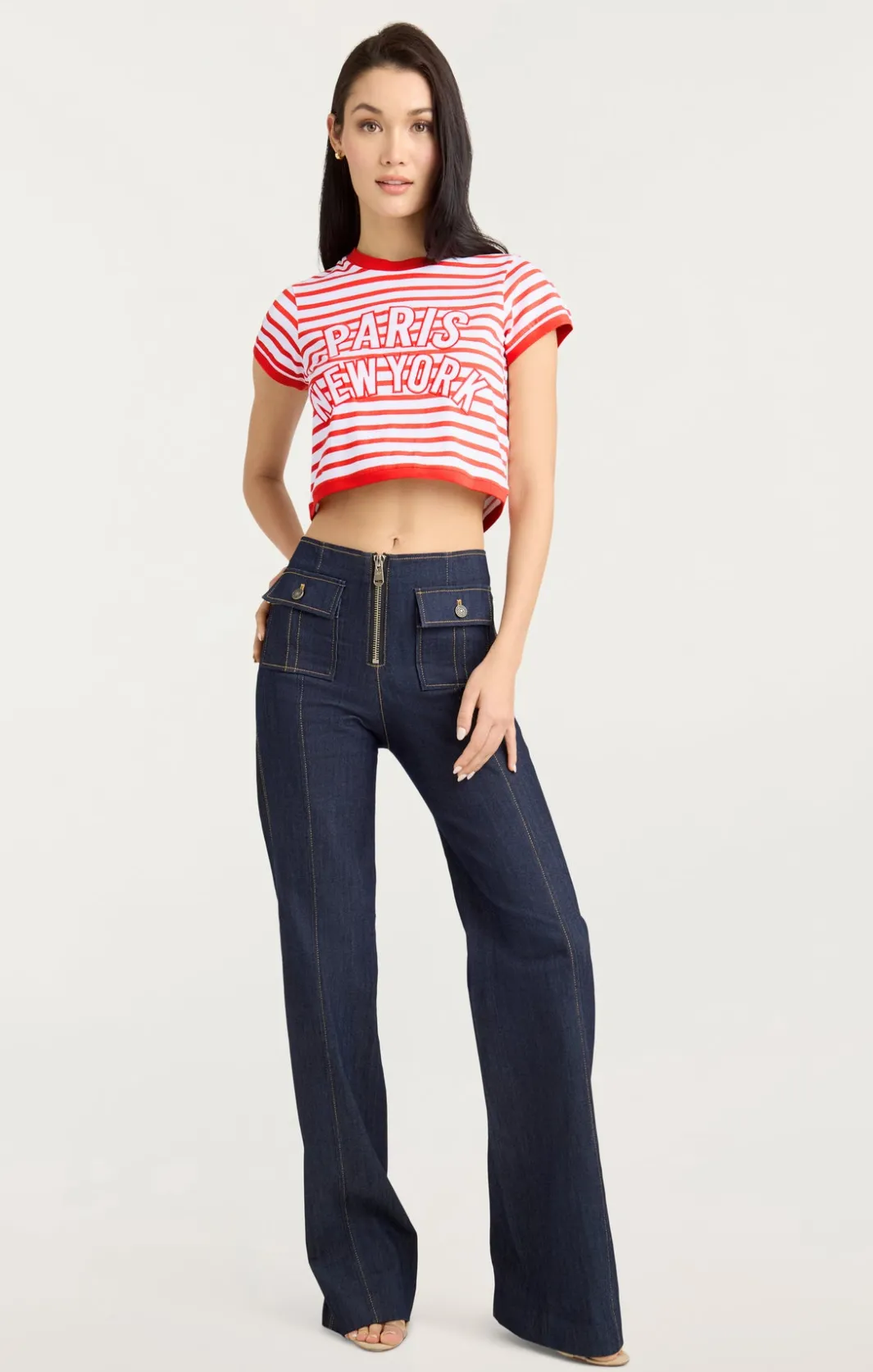 Tees & Pullovers<Cinq à Sept Becka Tee White/CherryTomato