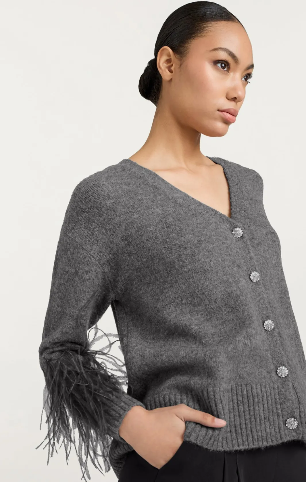 Sweaters & Knits | Sweaters & Knits<Cinq à Sept Briana Cardigan MediumHeatherGrey