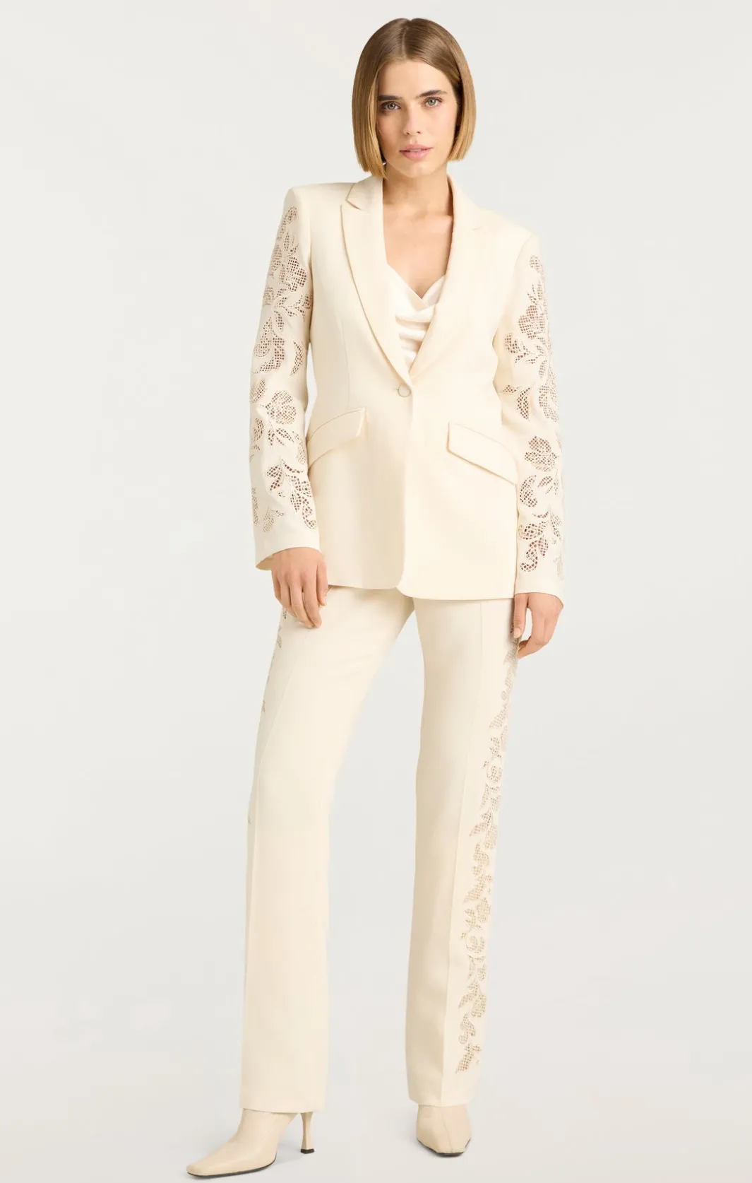 Pants<Cinq à Sept Cutout Paisley Embellished Kerry Pant Gardenia
