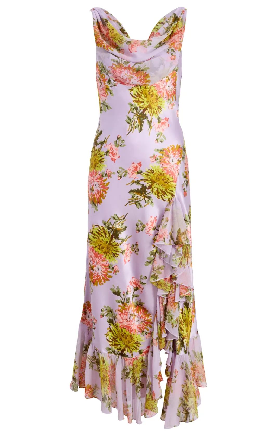 Midi | Cocktail & Evening<Cinq à Sept Faded Chrysanthemum Raya Dress LilacMulti