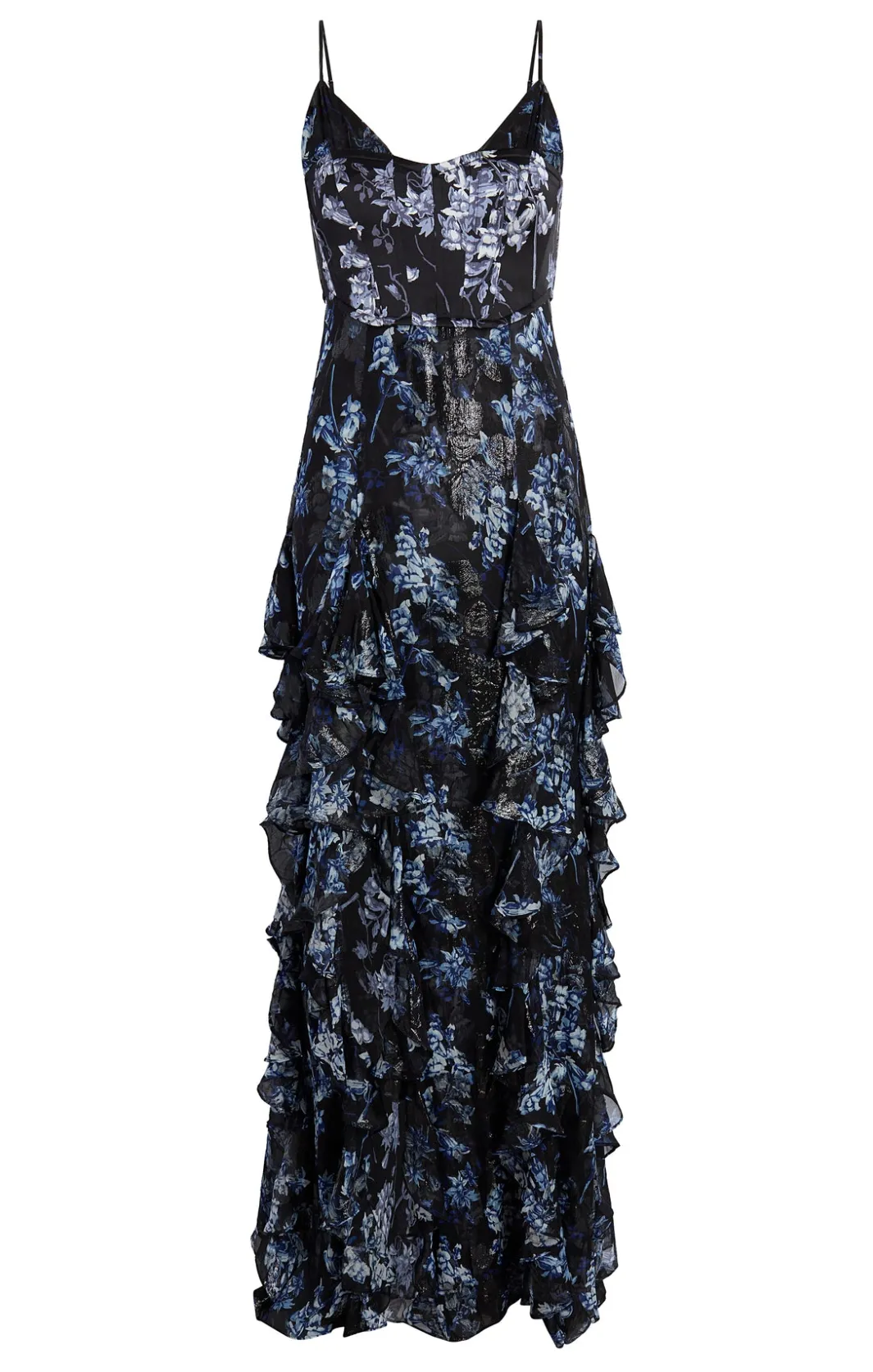Cocktail & Evening<Cinq à Sept Glenda Gown CoastalFloralLurexBlackMulti