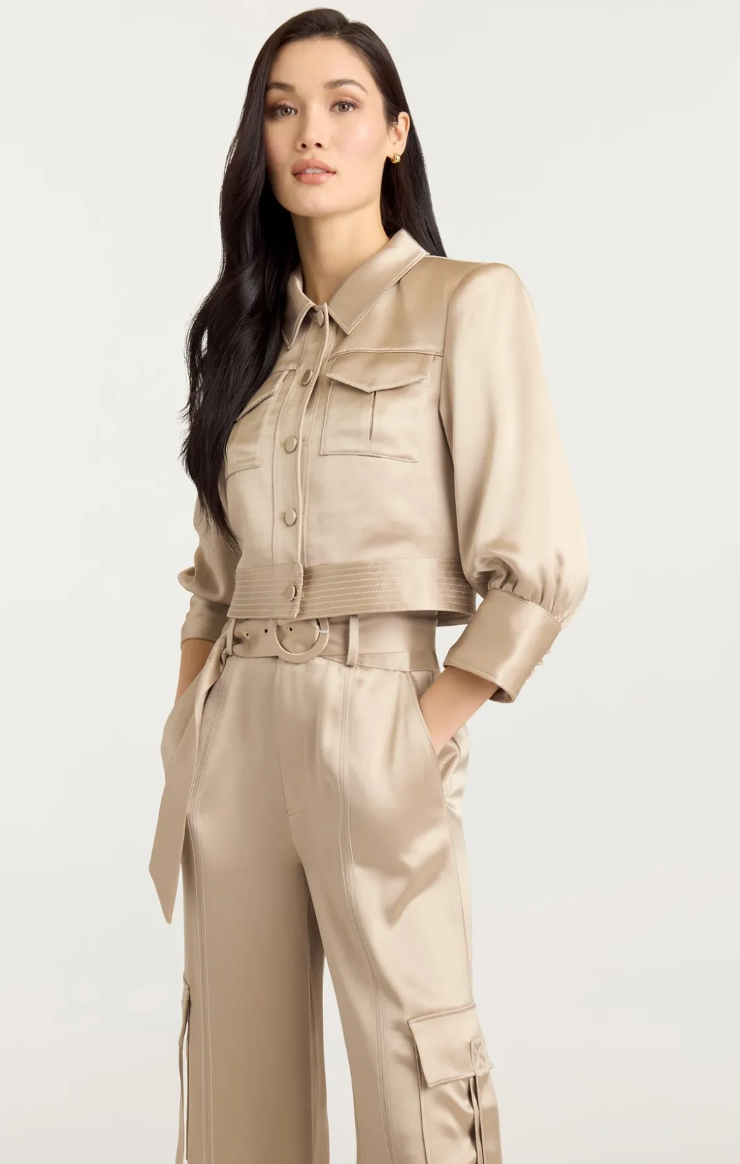 Jackets<Cinq à Sept Jenson Jacket Khaki/ivory