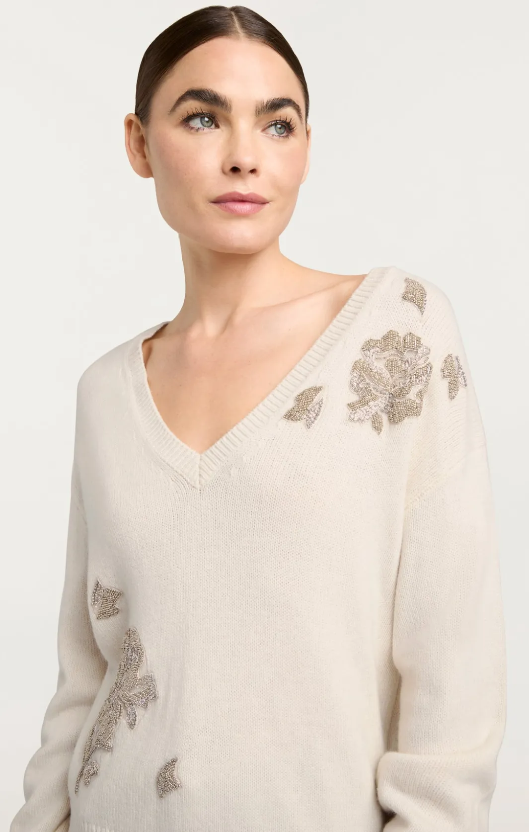 Sweaters & Knits | Sweaters & Knits<Cinq à Sept Maybelline Pullover Ivory/silver