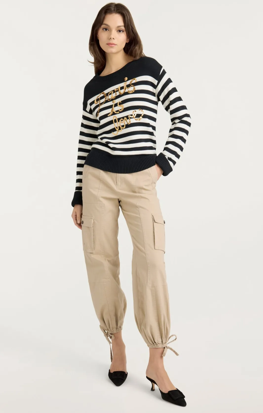 Sweaters & Knits | Sweaters & Knits<Cinq à Sept Paris Is Love Pullover Black/Ivory