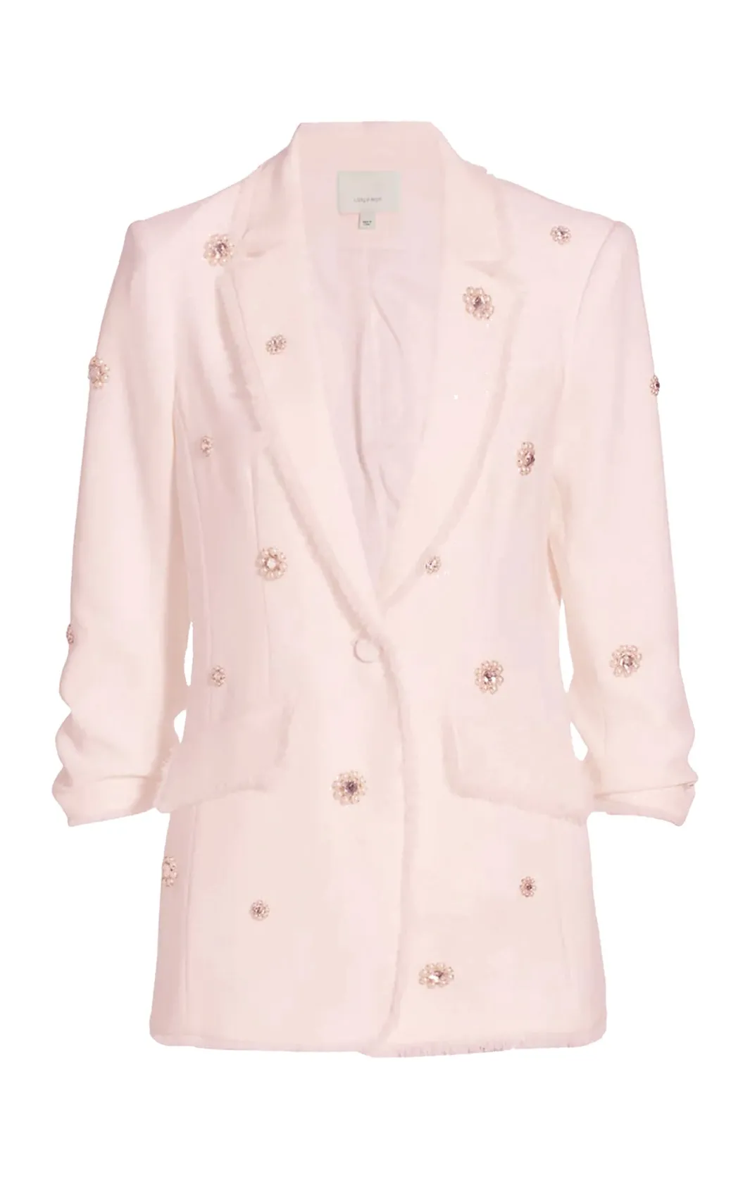 Jackets<Cinq à Sept Pearl Ditsy Flower Embellished Khloe Blazer PaleRose