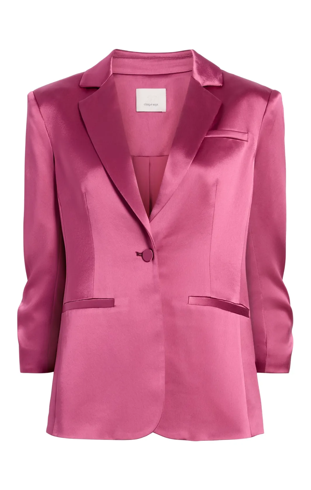 Blazers<Cinq à Sept Smooth Satin Khloe Blazer DarkUbe