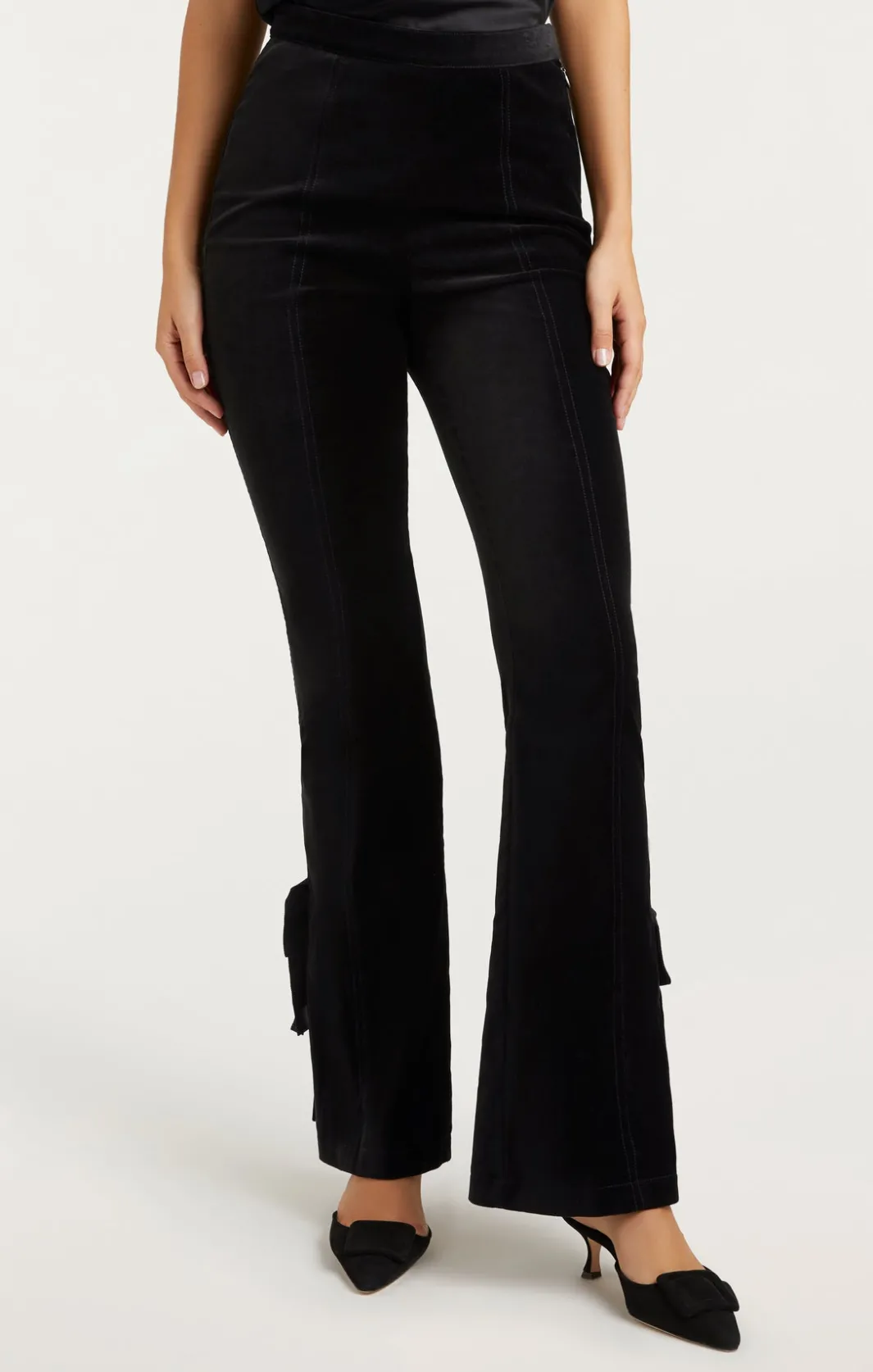 Pants<Cinq à Sept Velvet Long Lou Pant Black